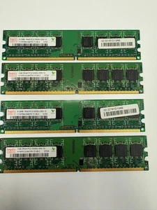 Lot 4x Hynix DDR2 PC2-5300U (2×1GB + 2×512MB) HYMP512U64CP8 / HYMP564U64EP8 - Picture 1 of 3