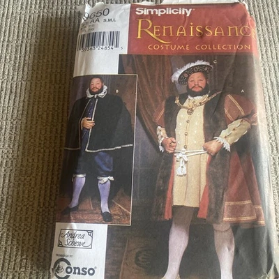 King Henry 8th Tudor Elizabethan Cape Coat Hat Costume Sewing Pattern 9650 S M L - Image 1 of 4