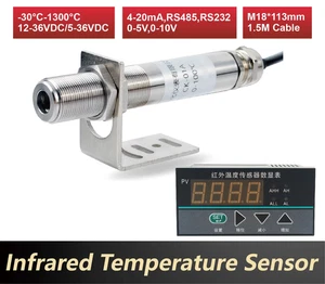 Infrared Temperature Sensor Noncontact 4-20mA 0-10V RS485 Industrial Thermometer - Picture 1 of 39