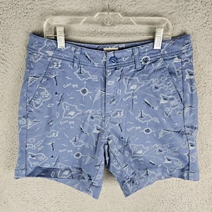 Pantaloncini chino LL Bean blu vestibilità preferita donna 8 elasticizzati leggeri geometrici - Foto 1 di 11