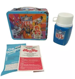 Fiambrera metálica de fútbol americano NFL con termo usada 1978 interior limpio exterior óxido - Imagen 1 de 9