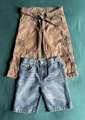 Boys Shorts Bundle  age 5-6 years Brown Cargo Pumpkin Patch and Denim Co Summer - image 1 of 4