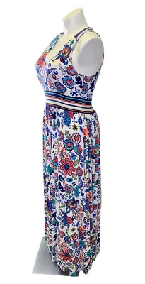 Nuevo Maxi Vestido Milly XL Extra Grande Floral Sin Mangas Cuello en V Cremallera Espalda Nuevo con Etiquetas $78 Foto 1 de 4