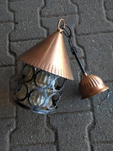 Antike Lampe Glas Messing - Bild 1 von 3