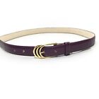 Women's Vintage Beacon Hill Purple Leather Skinny Belt Size Extra Small
