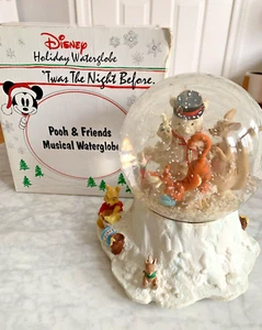 Disney Pooh & Friends Musical Holiday Waterglobe "We Wish You A Merry Christmas" - Bild 1 von 10