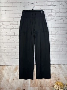 G4free Women's flared pans with high waist with pockets Size S Black Color - Picture 1 of 5