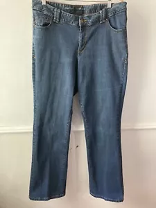 Lane Bryant Womens 18 38 x 33 Tall Boot Cut Jeans Dark Wash Denim j234 - Picture 1 of 3