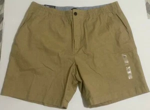 Pantalones Cortos Tommy Hilfiger Para Hombre TH Flex Calce Clásico 7" Caqui Claro Frente Plano XL Nuevos - Imagen 1 de 9