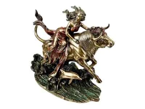 The Abduction of Europa Greek Mythology Cold Cast Bronze & Resin Statue - Picture 1 of 7