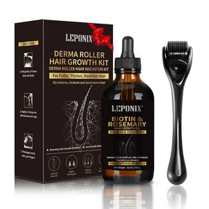 Dermaroller Haarwachstum Set Rosmarinöl Microneedling Roller Serum - Bild 1 von 7