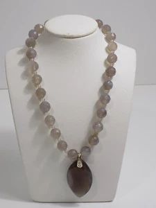 Vintage Designer Schmuck David Sigal Achat Collier Clipanhänger 925 er Silber - Picture 1 of 12
