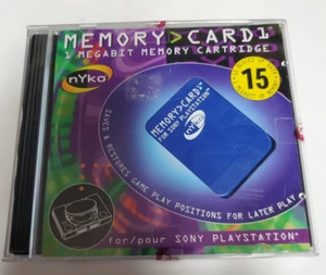 NYKO MEMORY CARD 1 MEGABIT MEMORY CARTRIDGE - NOS SEALED - For PlayStation - Picture 1 of 3