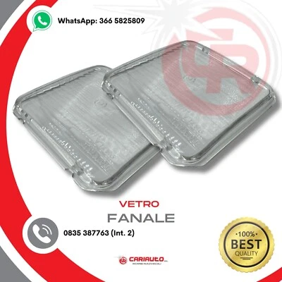 Coppia Vetro Faro Trattore Cristallo Per Fanale Quadrato 05.100 COBO ORIGINALI - Imagen 1 de 4