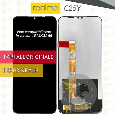 DISPLAY REALME C25Y RMX3268 RMX3269 SCHERMO LCD + VETRO TOUCH SCREEN MONITOR