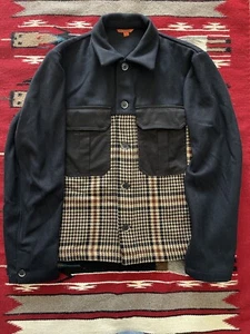 Barena Baldo Patchwork Jacket - Navy / Houndstooth Wool - Picture 1 of 5