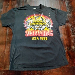 Vintage SCORPIONS Savage Amusement T-Shirt XLarge/46-48 1988 Konzert Tour Rock.  - Bild 1 von 6