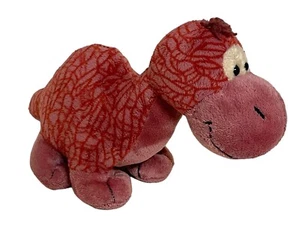 Peluche dinosauro best made toys rosso marrone chiaro Dino Brontosaurus 9 pollici - Foto 1 di 7