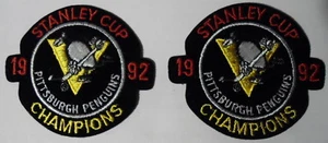 PITTSBURGH PENGUINS 1992 STANLEY CUP PATCHES 2 PATCH SET 3 "X 3" - Bild 1 von 1