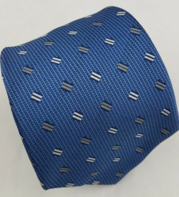 Stacy Adams Mens Necktie Skinny Blue Geometric (1167) - Image 1 of 4