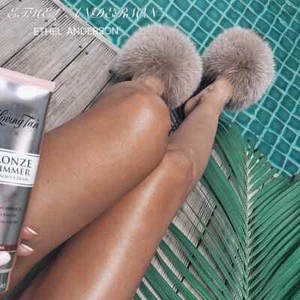 Women Real Farm Fox Fur Hot Modern Slippers Fluffy Slides Plush Sandals Shoes - Picture 1 of 42