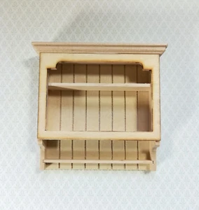 Dollhouse Hanging Shelf Kitchen or Bathroom 1:12 Scale Furniture Unpainted Wood - Picture 1 of 3