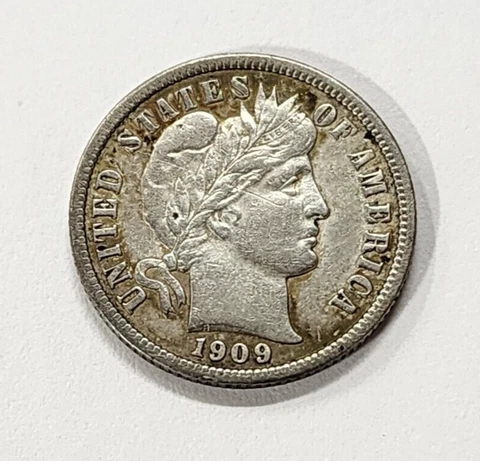 1909-P BARBER Silver Dime (439) Cover
