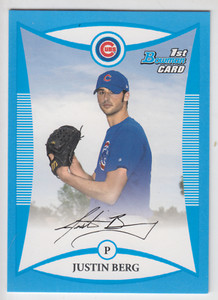 2008 BOWMAN PROSPECTS JUSTIN BERG 1ST /500 CARD #BP17 CUBS