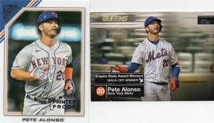 Pete Alonso - 2022 Topps Gallery (PRINTER PROOF), 2020 Topps - Empire State A/W