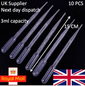 PLASTIC PIPETTES. Liquid Transfer Pipettes. 1-10ml. UK Free Delivery - Picture 1 of 15
