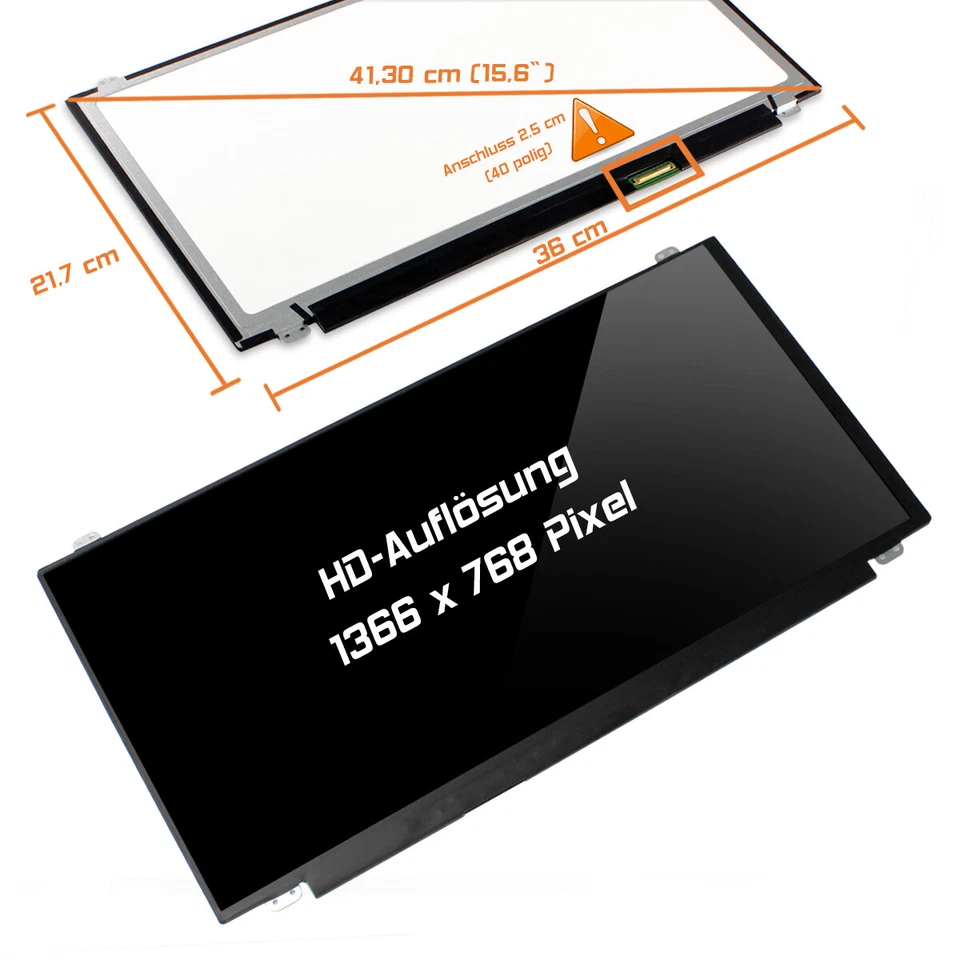 15,6" LED Display glossy passend für LG LP156WHB-TLA1 WXGA HD 1366x768 - Bild 1 von 1