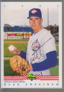 1992 Mejor Sean Cheetham clásico autografiado - Winston-Salem Spirits - Imagen 1 de 1
