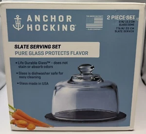 Anchor Hocking Slate Serving Set, New - Picture 1 of 2