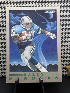 Barry Sanders Detroit Lions 1991 Fleer Inserto Silver Streak 2 di 10 🏈🦁📈🏈🦁📈 - Foto 1 di 2