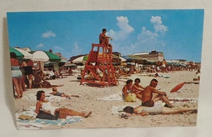 Postal vintage de Bathing Beach at Ocean City Maryland sin usar  - Imagen 1 de 2