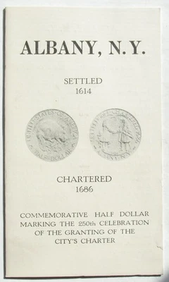 1936 ALBANY Commemorative Original Cardboard/Paper Holder for 5 Coins - Image 1 of 4