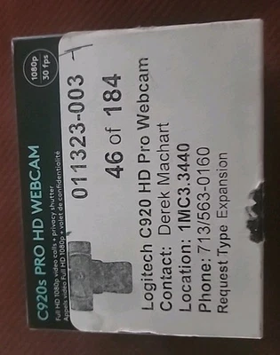 New Logitech C920s Pro Full HD 1080p/30 fps Webcam Video Conferencing, Streaming - Image 1 of 3