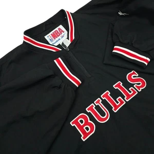 Reebok Chicago Bulls 1/4 Zip Pullover Jacket Mens XL Vintage NBA LIned Warmup - Picture 1 of 23