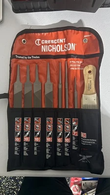 Crescent Nicholson 8-Piece File Set with Handle – New, Premium USA Tools - Image 1 of 2