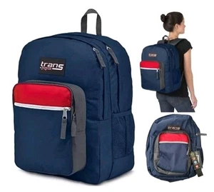 Trans by JanSport Rucksack 17" Supermax mit 15" Laptopfach Navy Blue Block - Bild 1 von 12