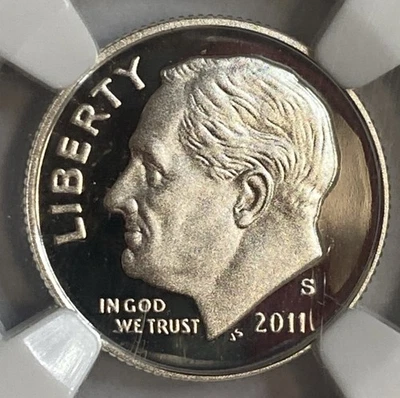 2011 S - Roosevelt Dime Silver Proof 10c - NGC  PF69 Ultra Cameo - Image 1 of 4