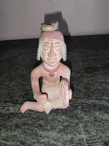 Vintage Terrakotta Ton Keramik Handarbeit Skulptur Inka Maya Azteken Figur - Bild 1 von 1