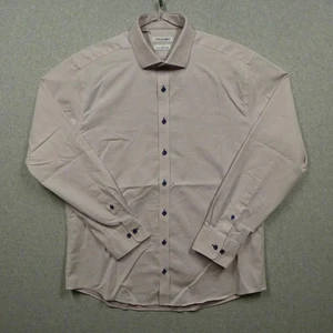 Twillory Shirt Mens 17 34/35 Pink Blue Check Non Iron Tailored Fit Safe Cotton - Picture 1 of 9