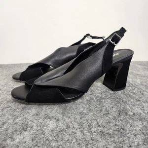 Django & Juliette Kruz-DJ Shoes Womens Size EUR 40 Black Block Heels Leather - Picture 1 of 9