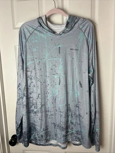 Weligu Hoodie Shirt Fishing Performance Boating Beach Surf Gray UPF 50+ Men XXL - Picture 1 of 6