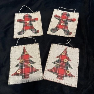 handmade christmas ornaments lot Set Of 4 Ornaments - Picture 1 of 6