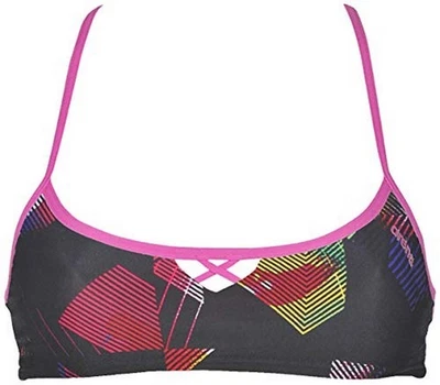 ARENA Rulebreaker Bandeau Be para mujer, rosa multicolor, grande Foto 1 de 4