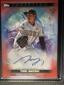 YUKI MATSUI 2024 TOPPS INCEPTION ROOKIES EMERGING STAR AUTO RED RC 🔥/50 PADRES - Picture 1 of 1