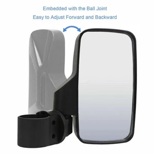 Rearview Mirror Side Front 1.75"-2" Roll Fit For Polaris RZR 900 2015 - Picture 1 of 12