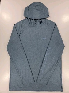 Aftco Hooded Shirt Mens Large Blue Hoodie Performance Fishing Long Sleeve Aftech - Picture 1 of 11